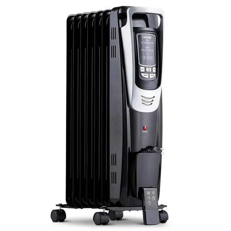 Newair 1,500-Watt Silent Oil-Filled Radiator Heater – Energy-Efficient Black Design For Up To 150 Sq. Ft. 1