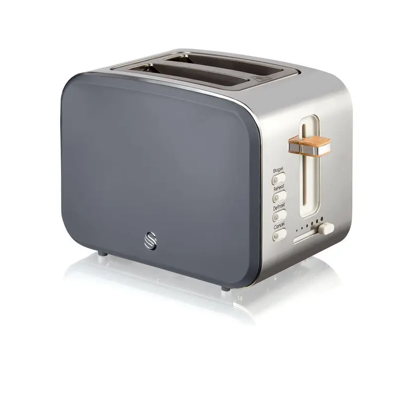 Nordic Grey 2-Slice Toaster – Sleek Minimalist Design 1