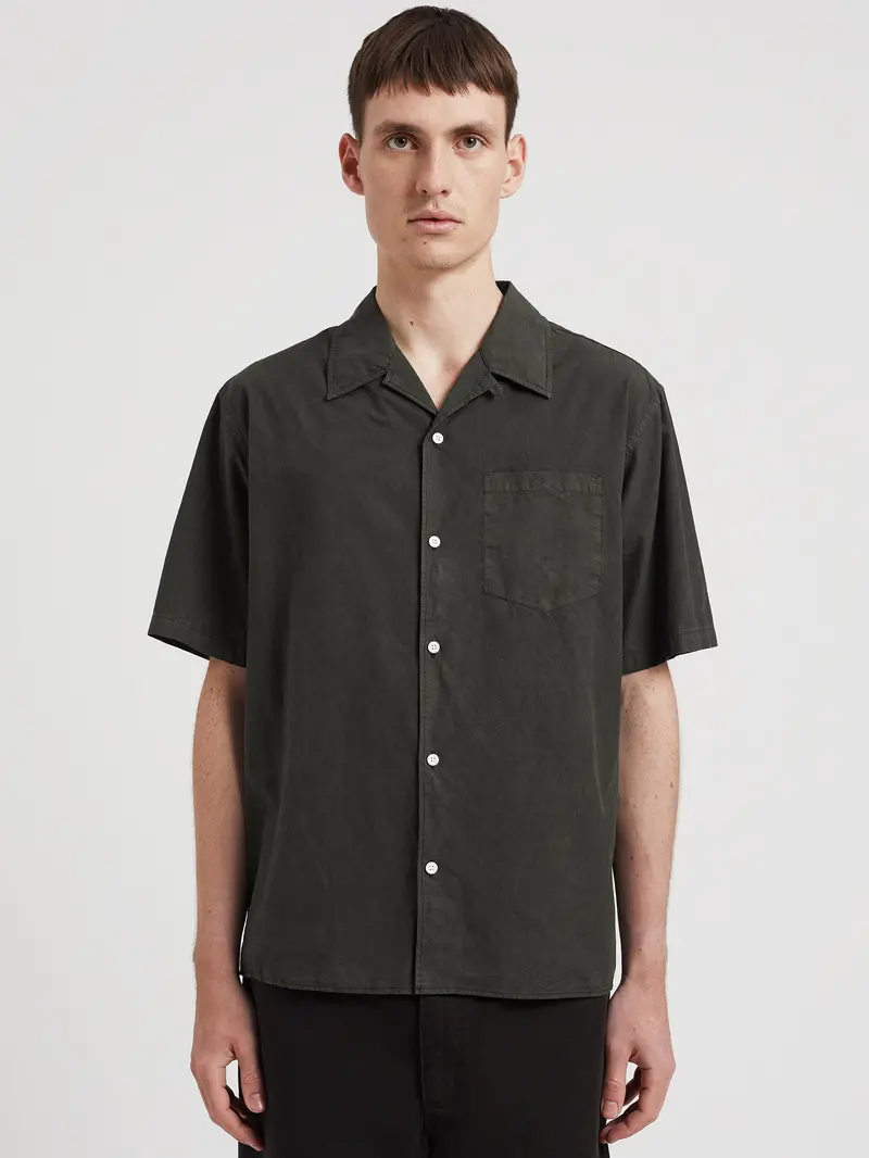 Olive Poplin-Tencel Casual Shirt 1