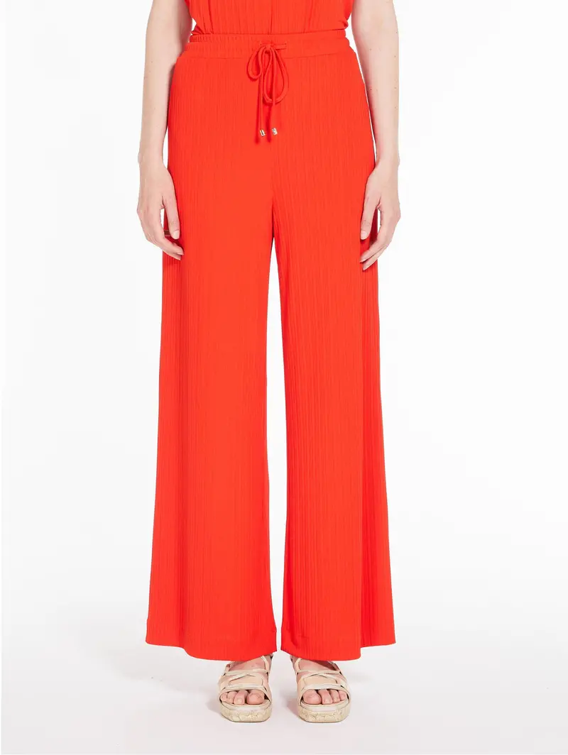 Orange Pleated Trousers 1