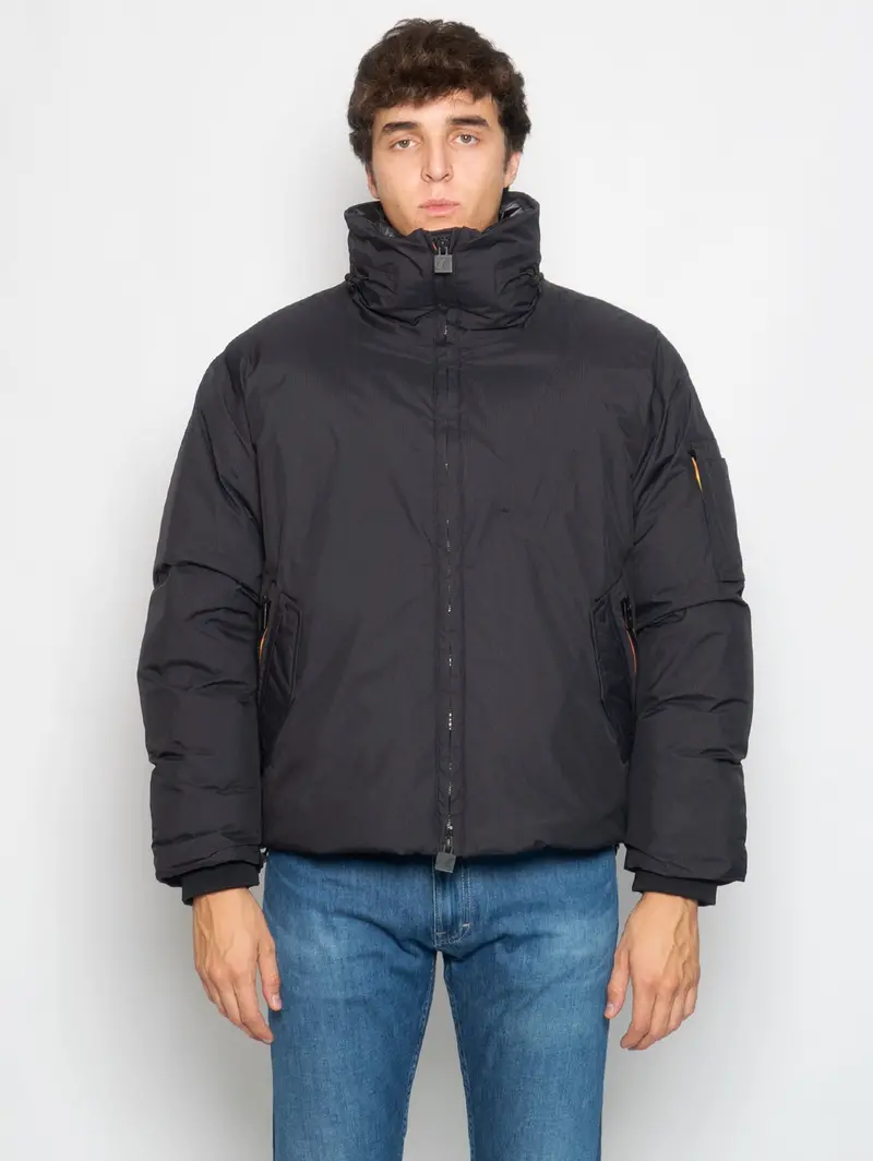 Oversized Black Ripstop Down Jacket 1