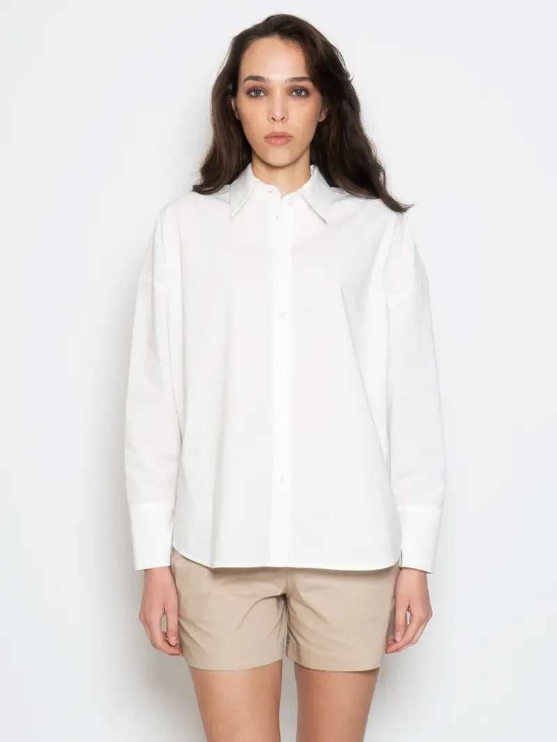 Oversized White Poplin Shirt 1