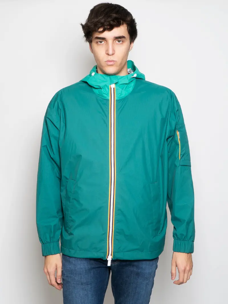Pine Green Hooded Jacket Claudel 1