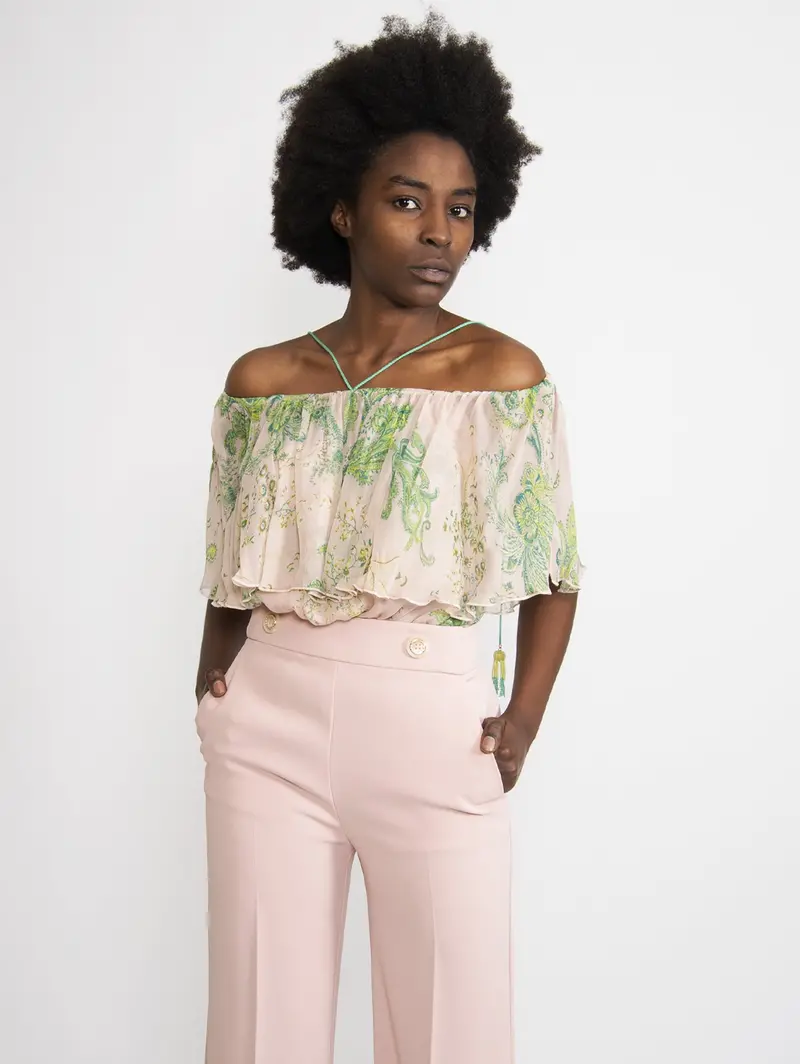 Pink-And-Green Cashmere-Print Bodysuit 1