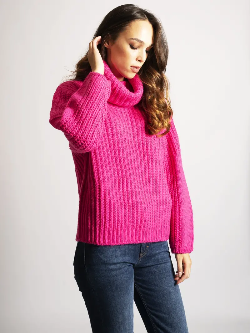 Pink Oversized Knit Top 1