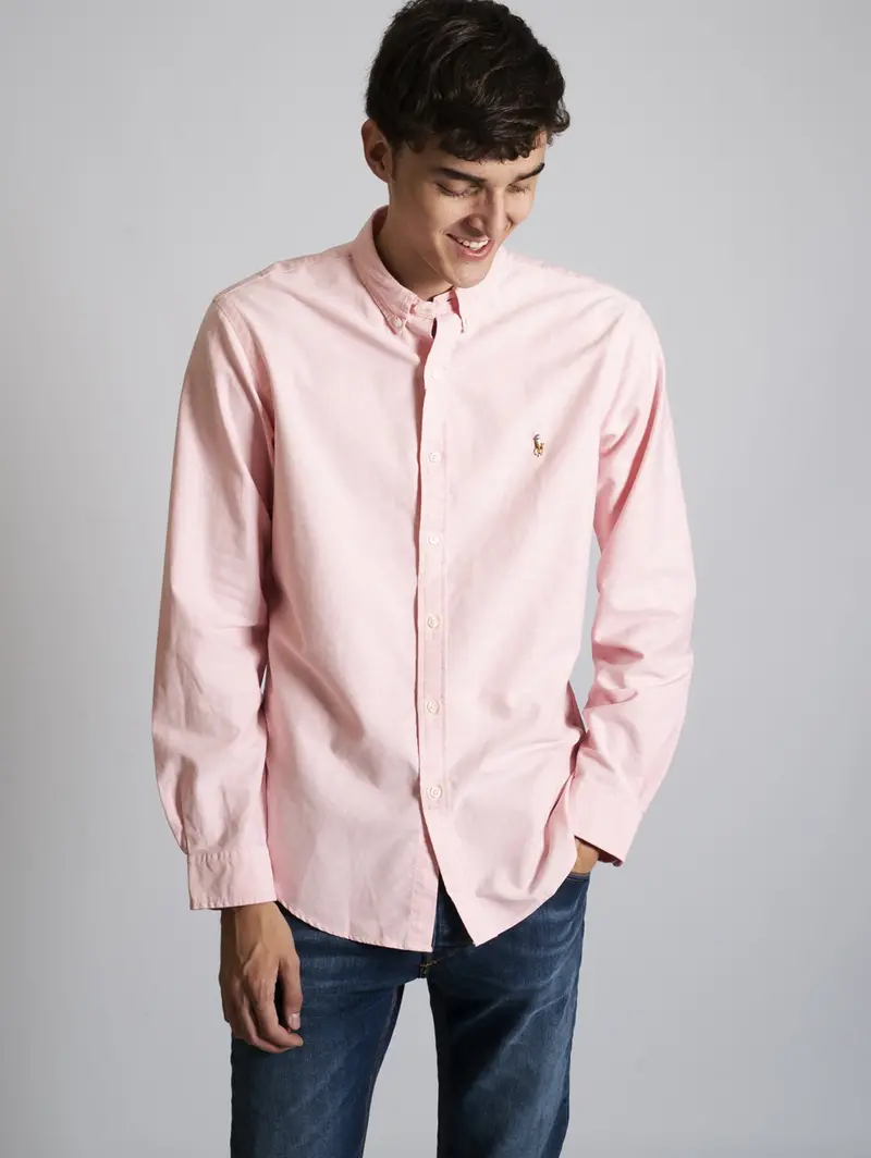 Pink Oxford Cotton Dress Shirt 1