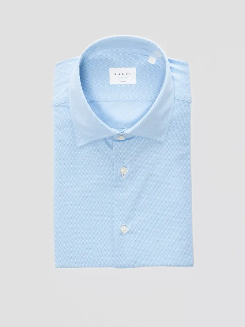 Pixel-Effect Performance Shirt In Light Blue 1