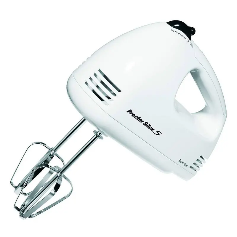 Proctor Silex Easy Mix 5-Speed Hand Mixer – White, Simplified Controls & Easy-Clean Beaters 1