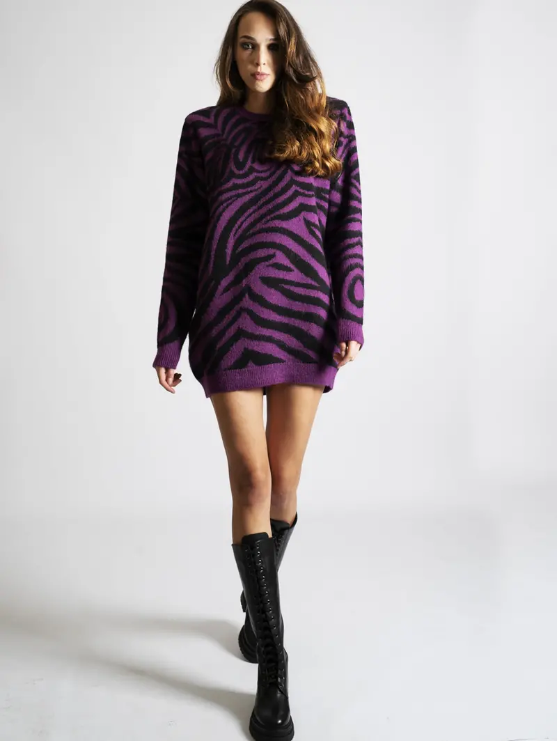Purple Knit Dress 1