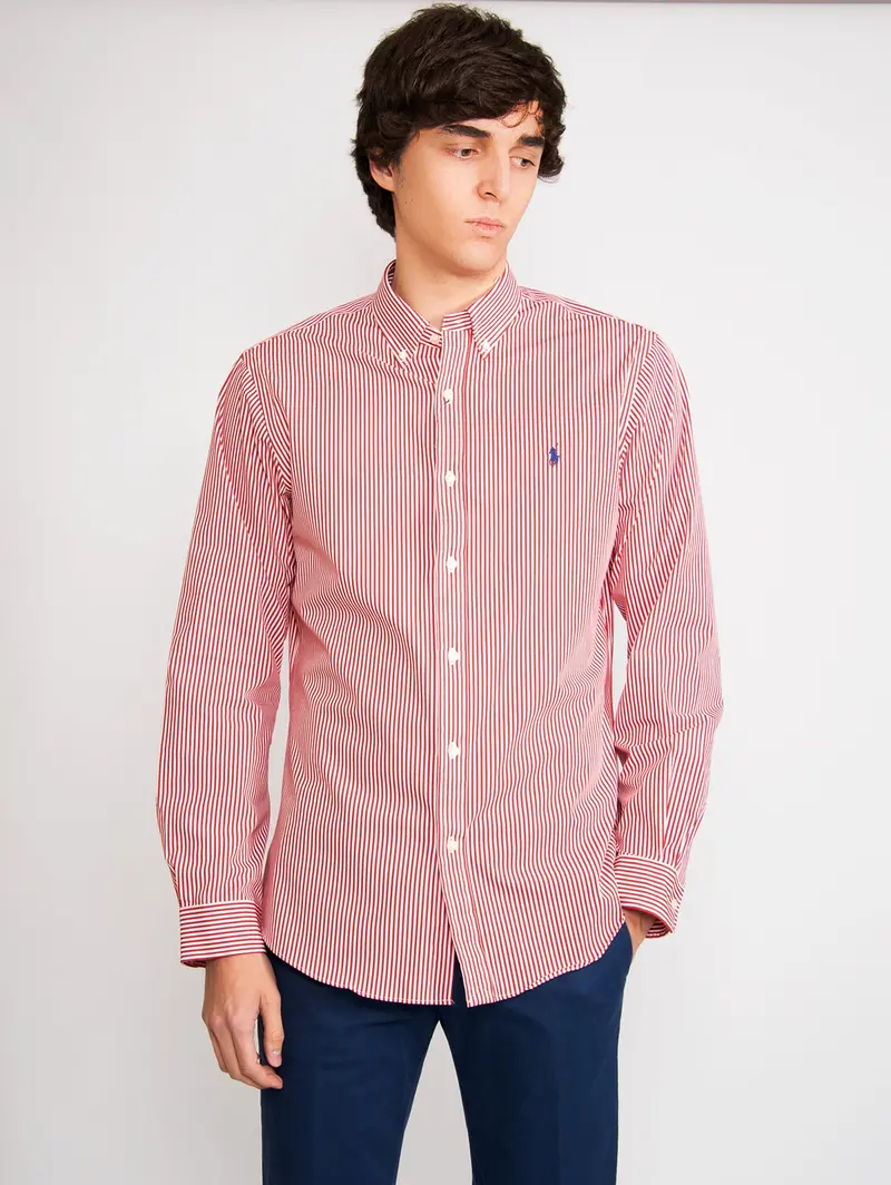Red-And-White Striped Dress Shirt 1