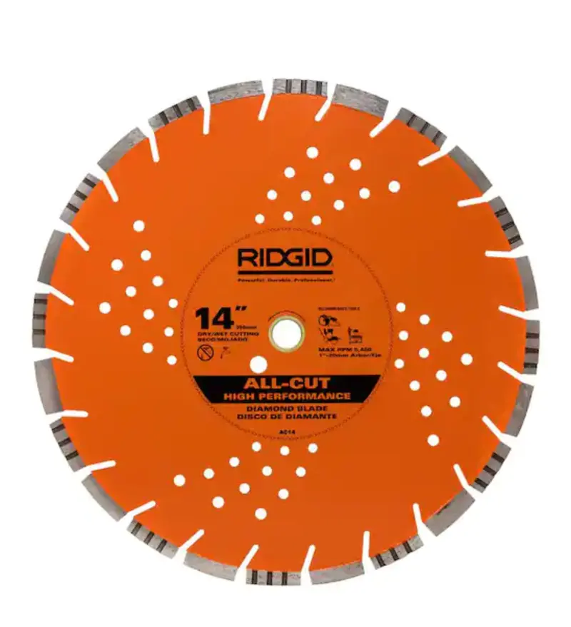 Ridgid 14-Inch All-Cut Diamond Blade For Masonry & Concrete 1