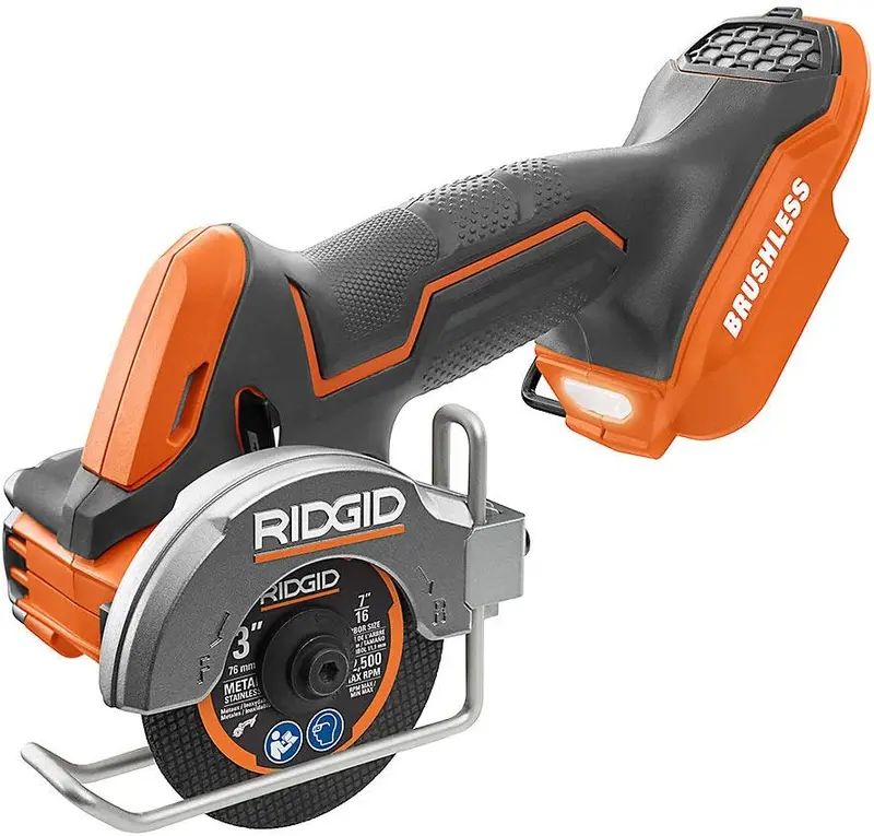Ridgid 18V Subcompact Brushless Multi-Material Saw — 3-Inch Cutting Diameter, Bare Tool With 3 Blades 1