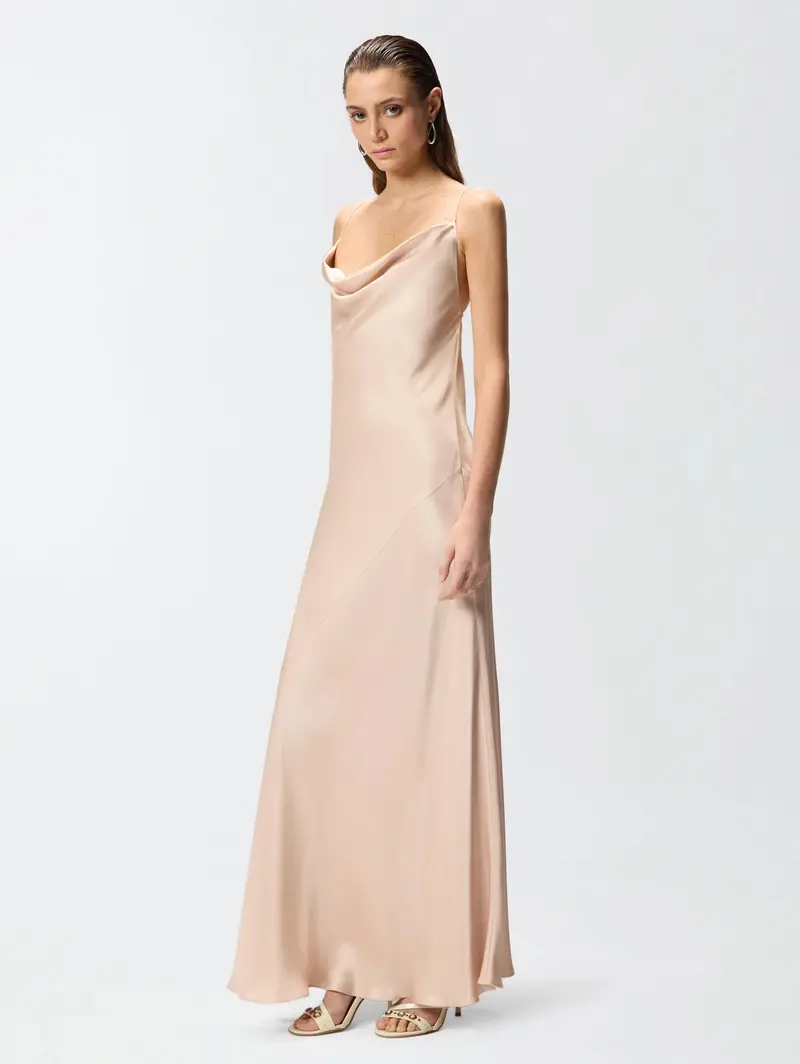 Rose Slip-Style Long Dress 1