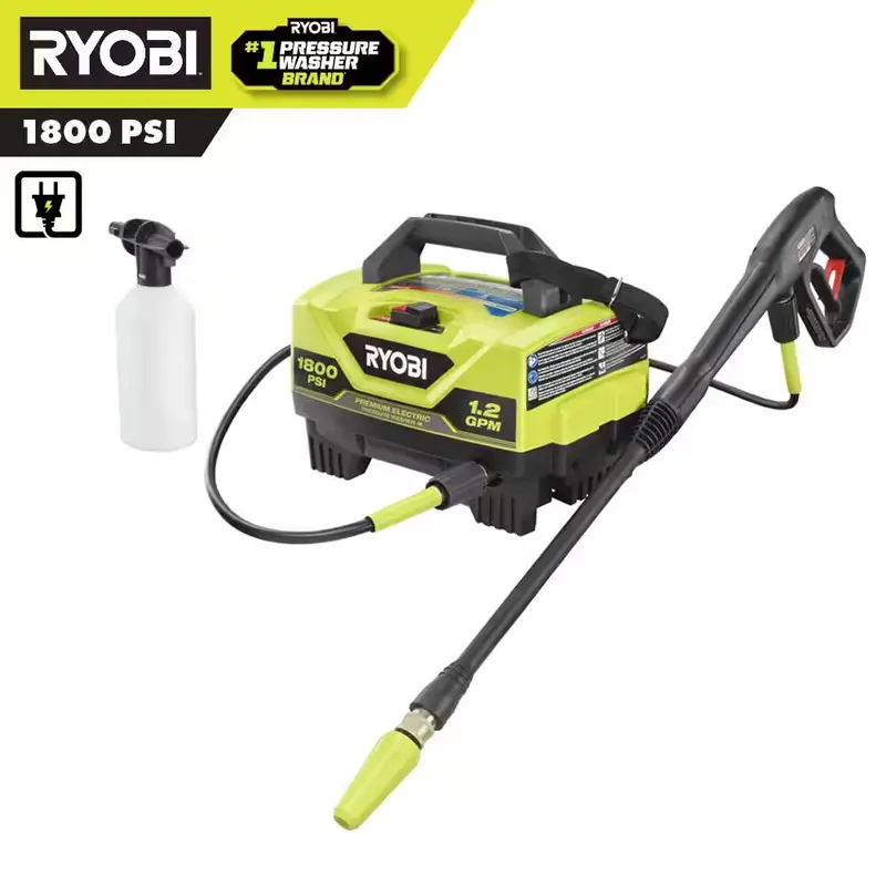 Ryobi 1800 Psi / 1.2 Gpm Cold Water Corded Electric Pressure Washer – Compact Design 1