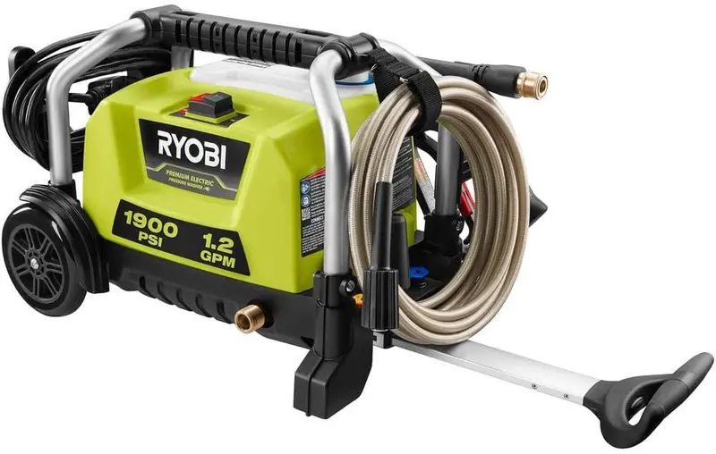 Ryobi 1900 Psi / 1.2 Gpm Cold Water Electric Pressure Washer – Wheeled Corded Model 1