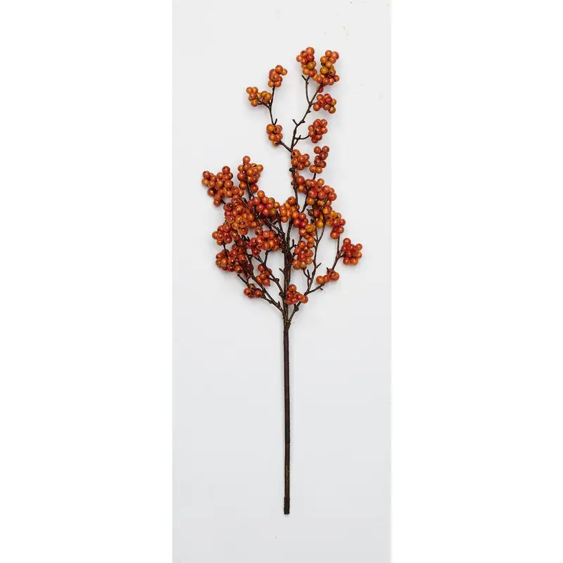 Set Of 3 Artificial Fall Berry Sprays – 22 Inch Orange Arrangements 1