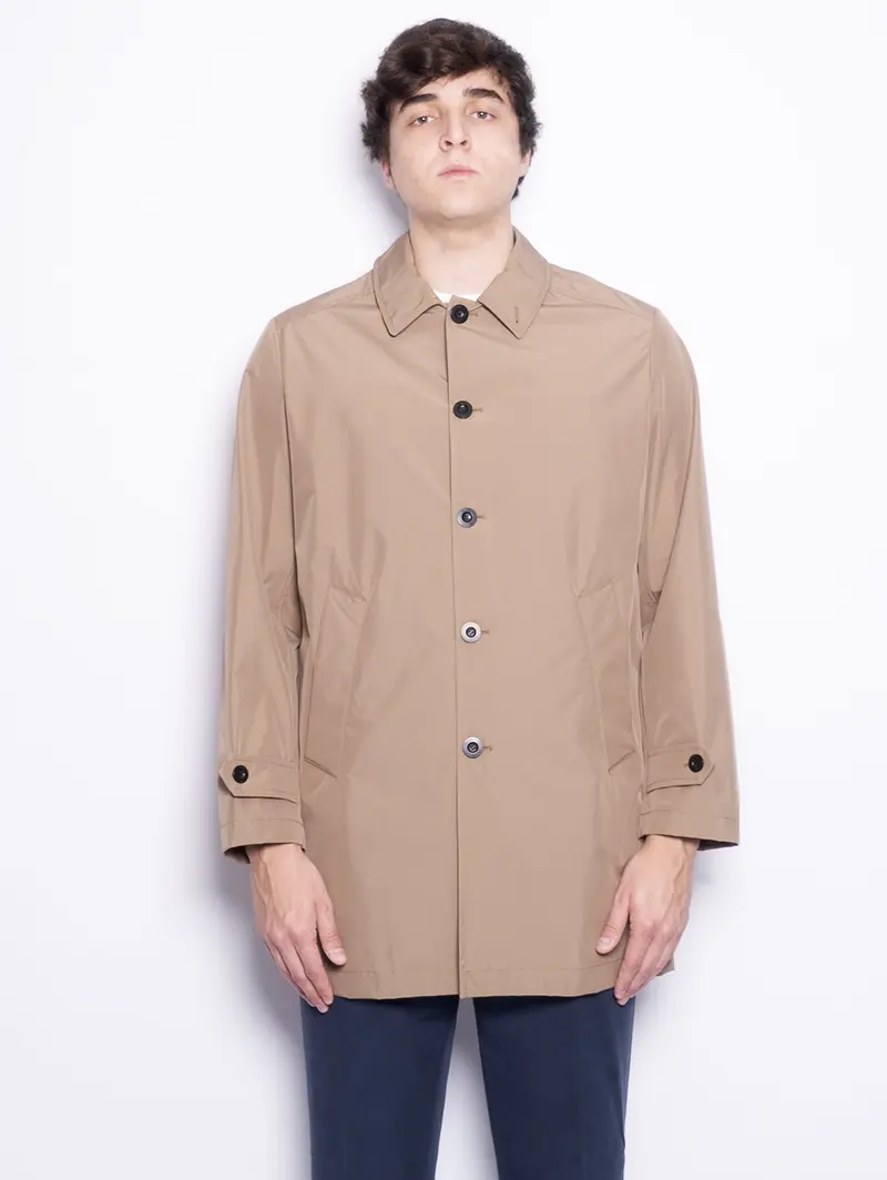 Short Camel Flavio Membrane Raincoat 1