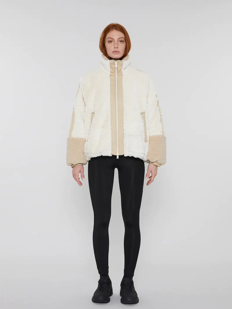 Short Eco-Fur Jacket In White 1