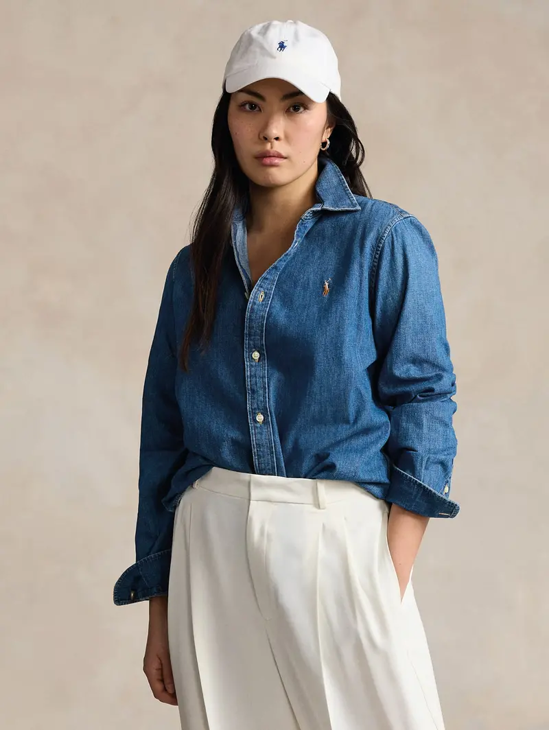 Slim-Fit Denim Shirt In Classic Blue 1
