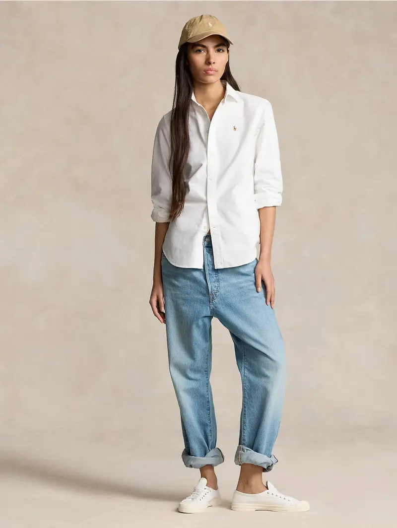 Slim-Fit White Oxford Shirt 1