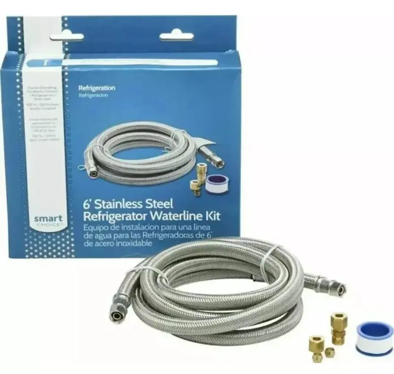 Smart Choice 6-Foot Stainless Steel Refrigerator Water Line Kit 5304490728 1