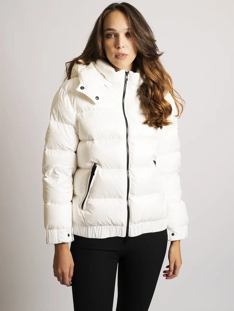 Snow-Tone Hooded Bomber Jacket 1