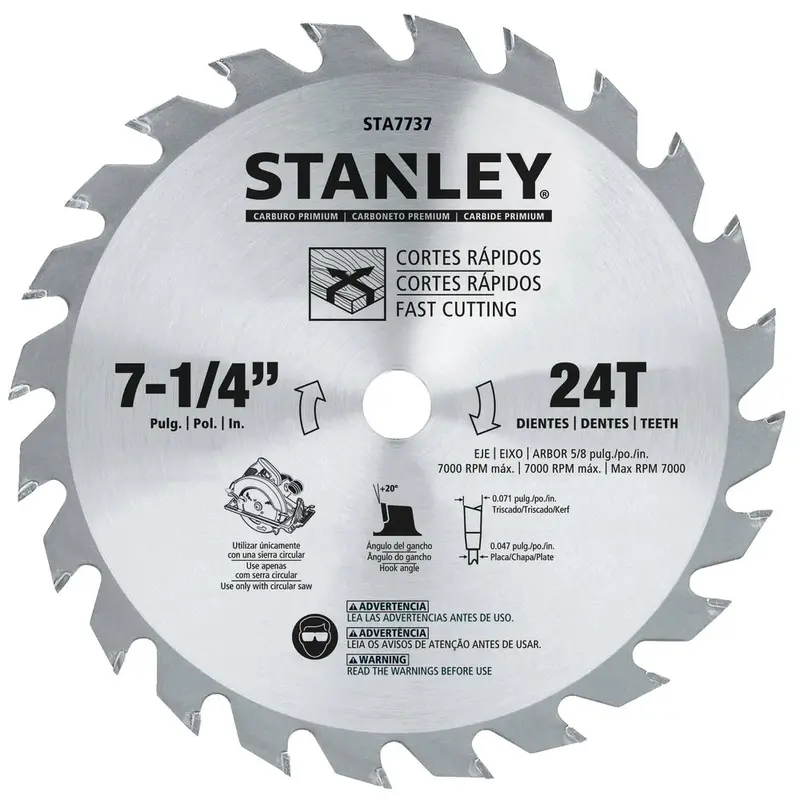 Stanley 7-1/4" (184Mm) Circular Saw Blade For General Cutting 1
