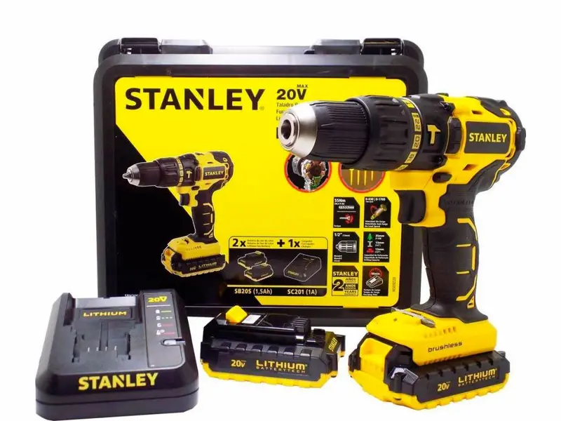 Stanley Brushless Cordless Hammer Drill – 20V Lithium-Ion (Sbh20S2K-B3) 1
