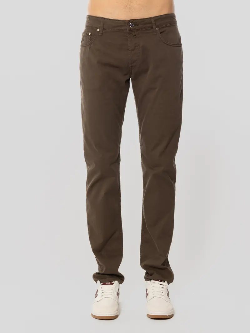 Stretch-Cotton Deep Navy Ravello Trousers 1