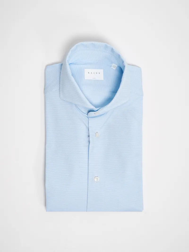 Structured Blue Cotton Shirt 1
