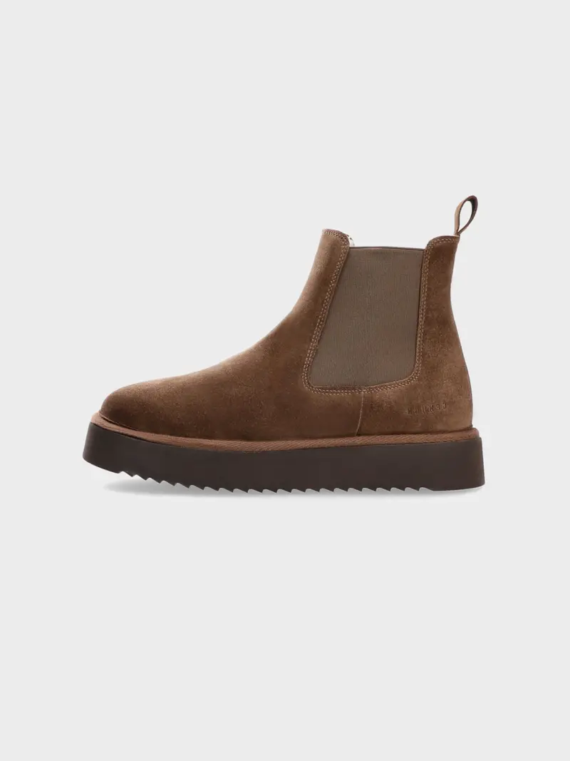 Suede Chelsea Boots In Rich Chocolate Brown 1
