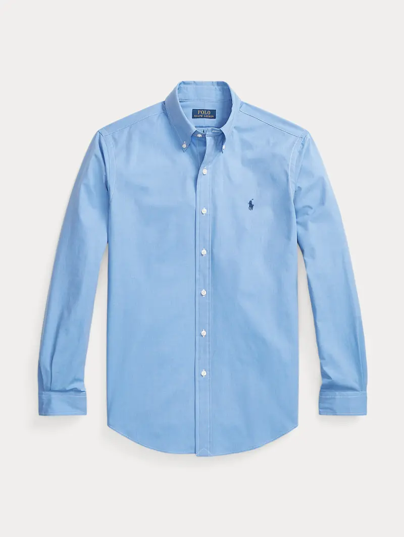 Tailored Navy Cotton Dress Shirt 1