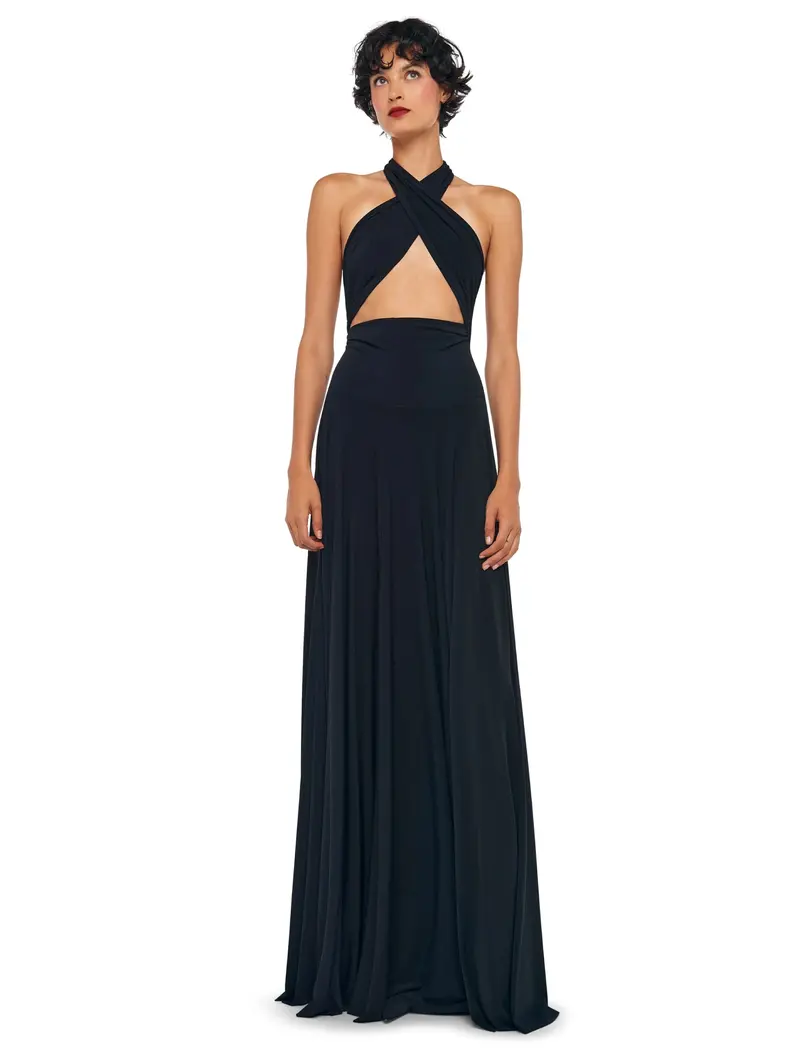 Versatile Black Long Dress 1