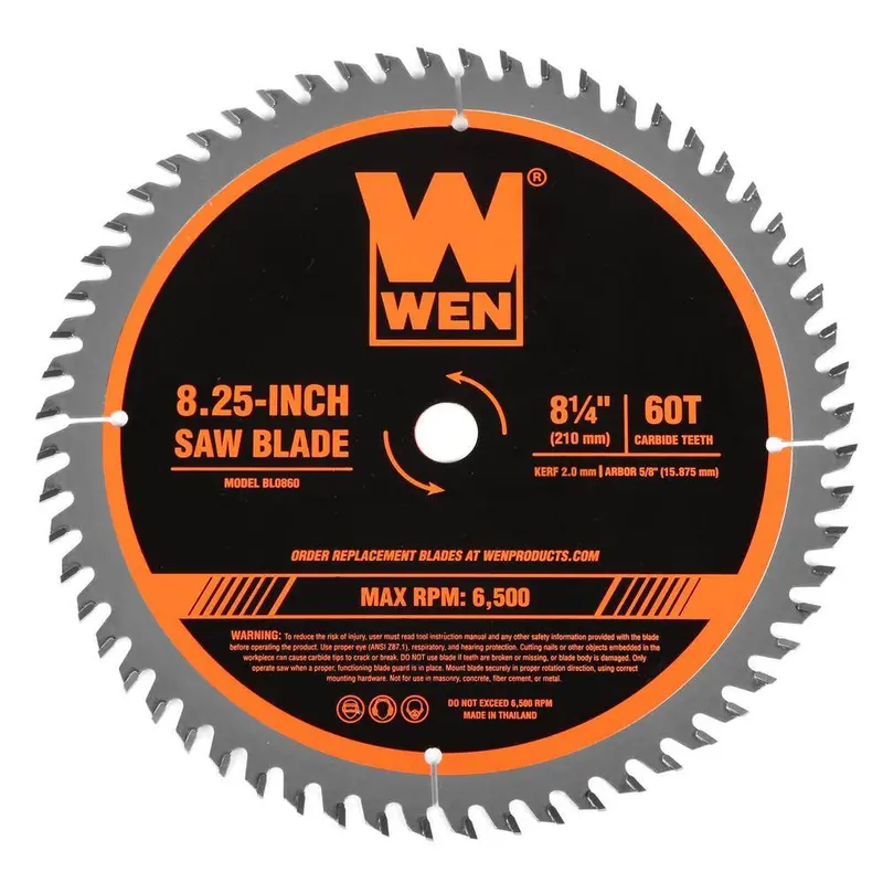 Wen 8.25-Inch 60-Tooth Fine-Finish Circular Saw Blade – Carbide-Tipped 1