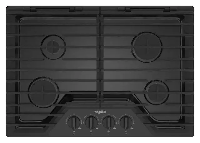 Whirlpool 30-Inch Gas Cooktop With Ez-2-Lift Hinge – Black (Wcgk5030Pb) 1
