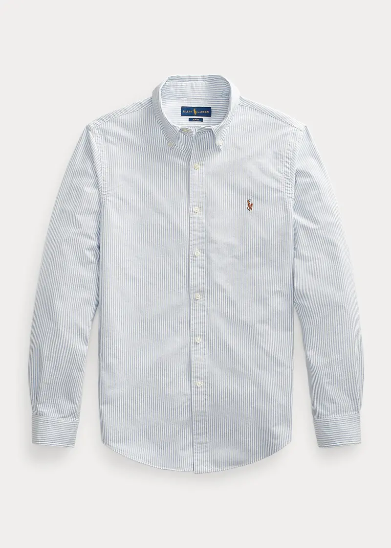 White-And-Blue Striped Oxford Shirt 1