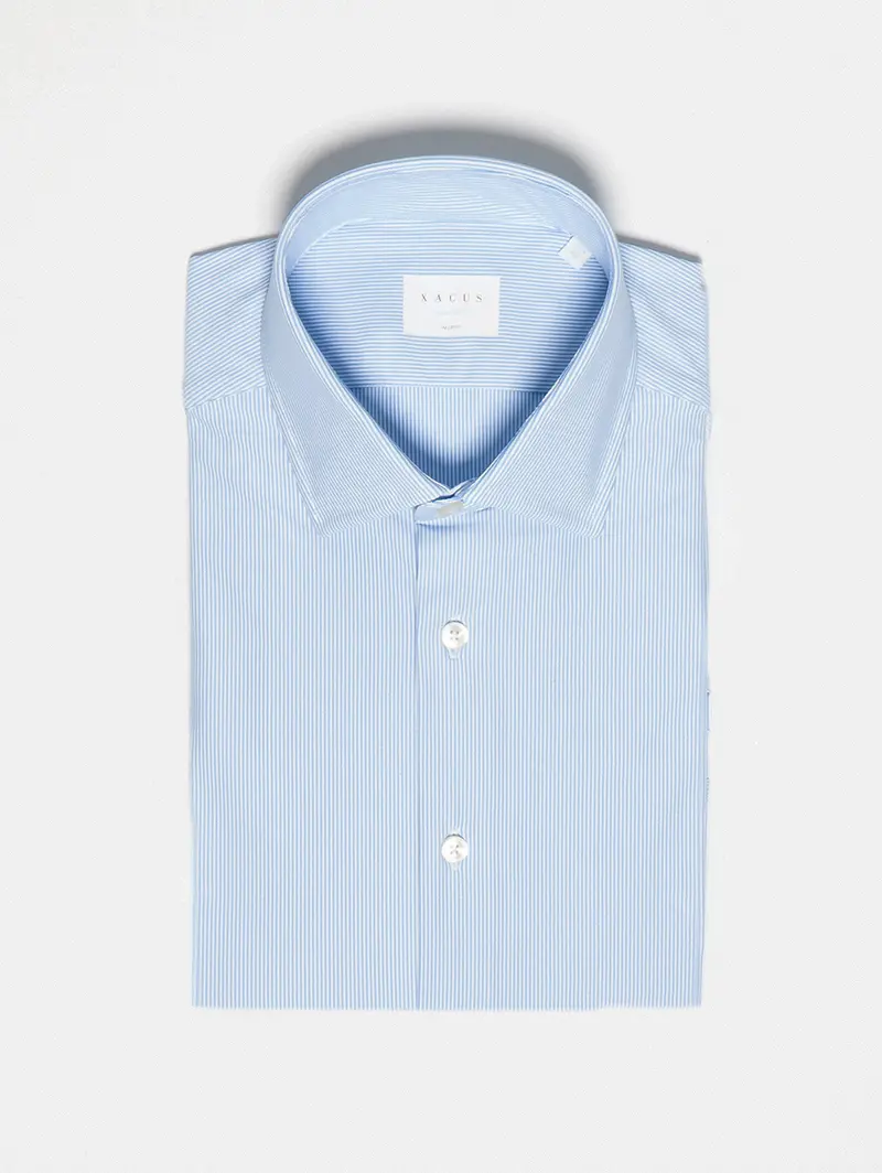 White And Light Blue Striped Active Shirt 1