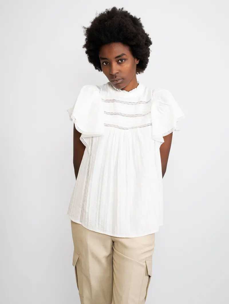 White Cotton Muslin Top 1
