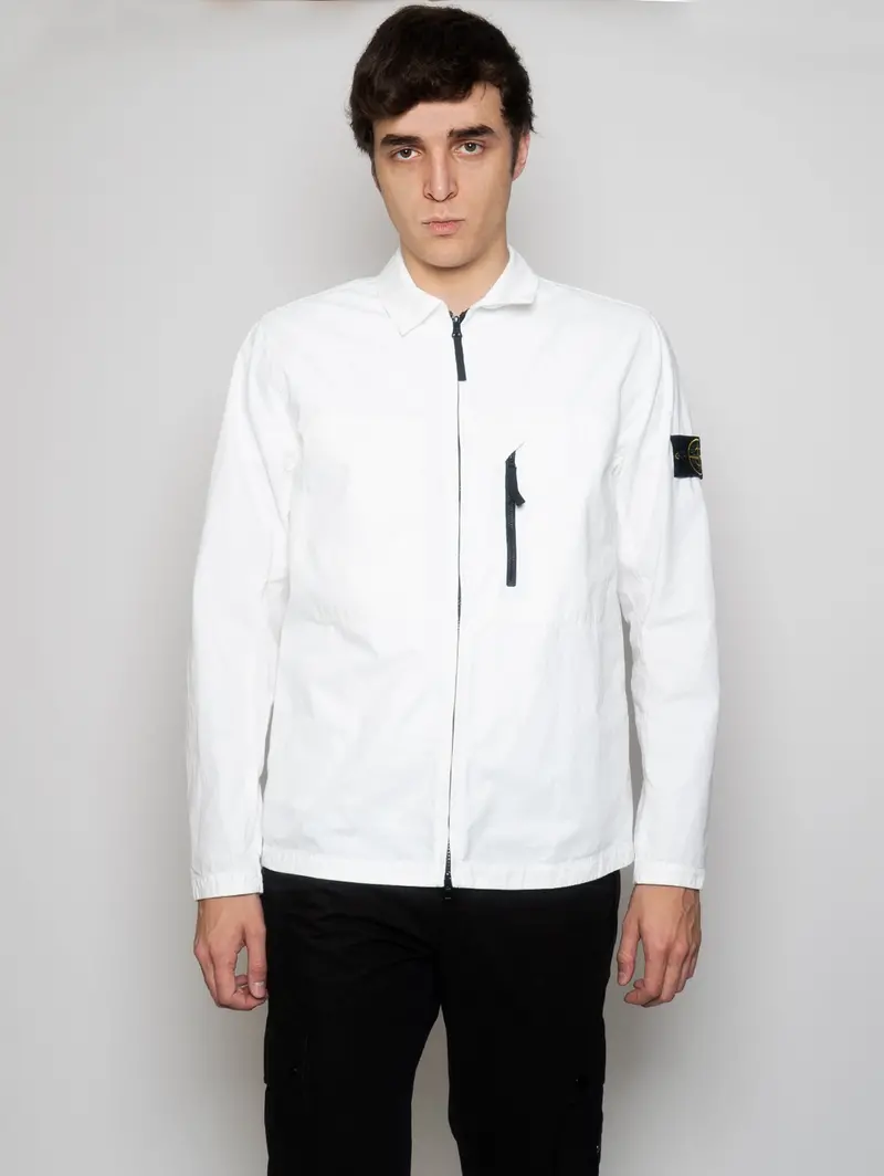 White Cotton Overshirt 1