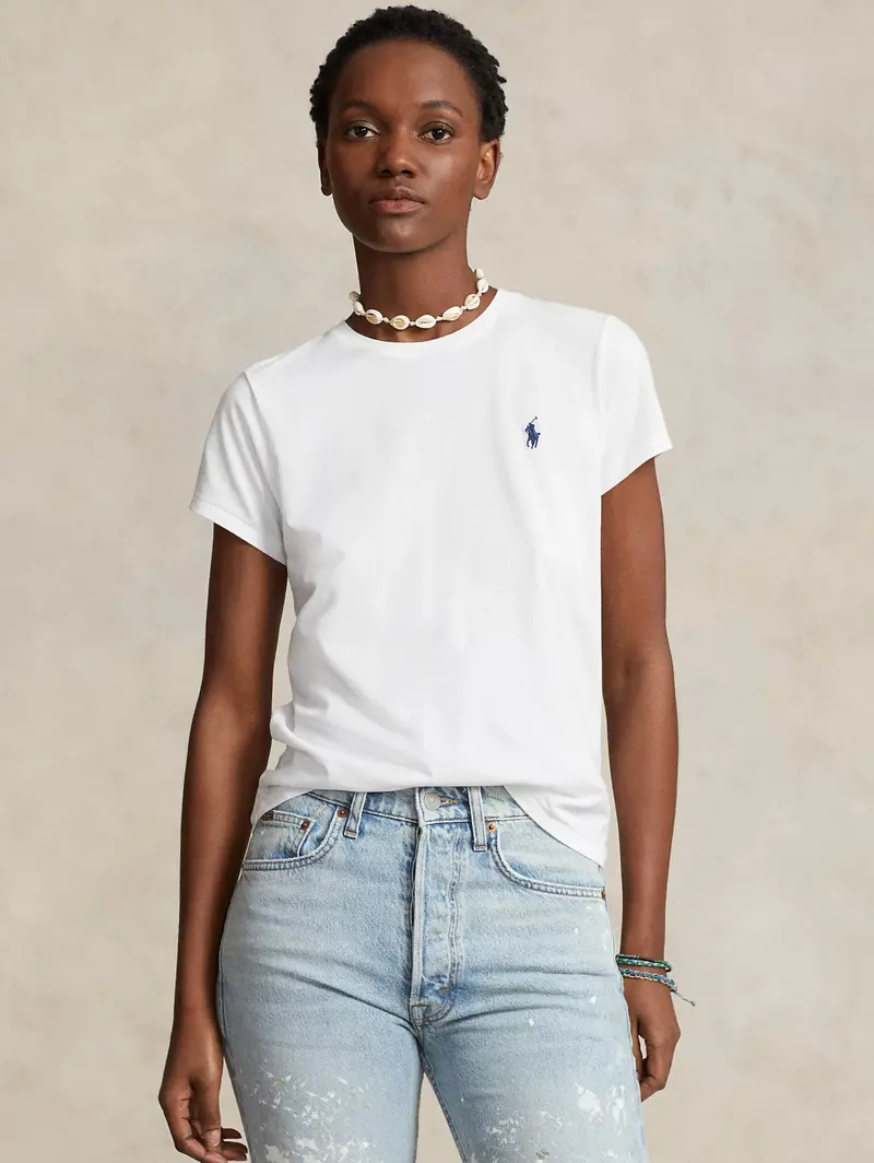 White Crew-Neck Basic T-Shirt 1