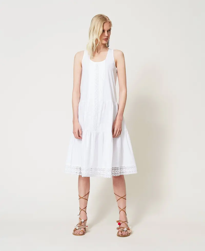 White Lace Mini-Maxi Dress 1
