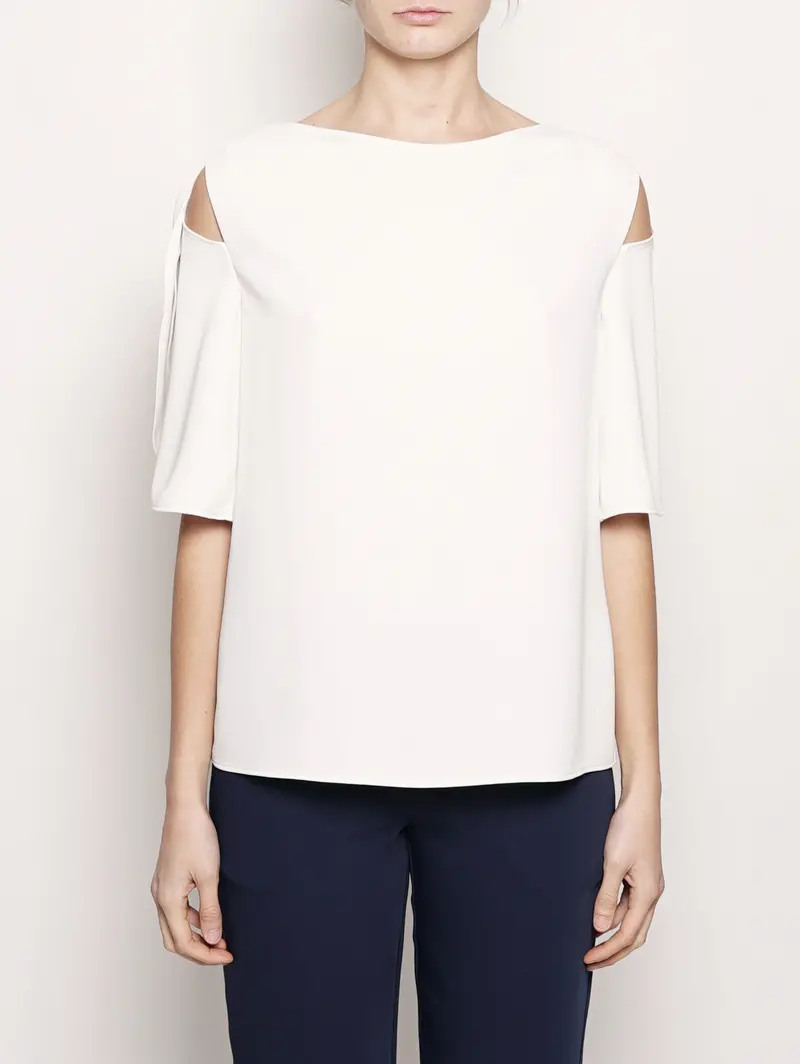 White Paneled Blouse 1