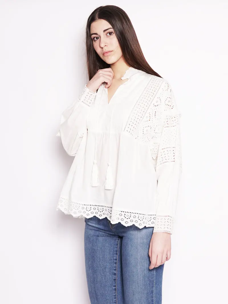 White Ruffled Blouse 1