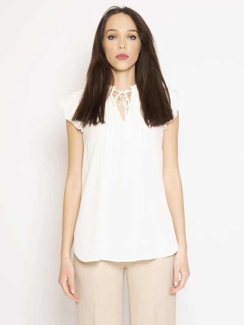 White Ruffled Blouse 1