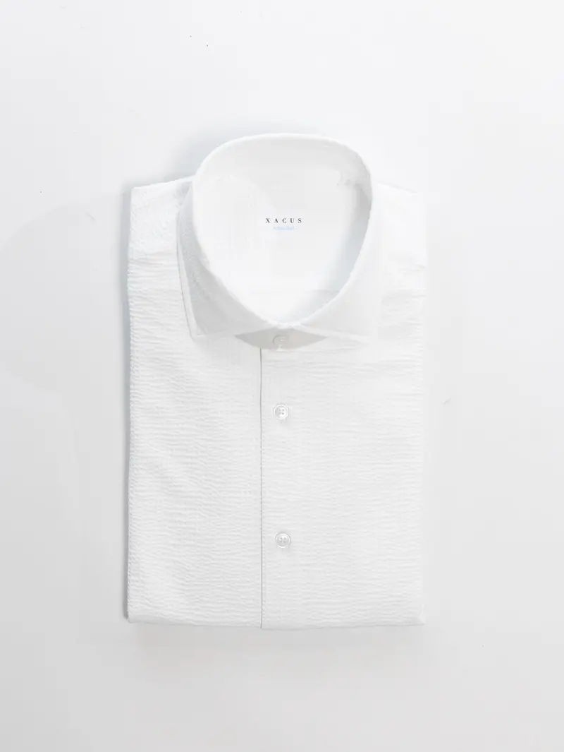 White Seersucker Active Performance Shirt 1