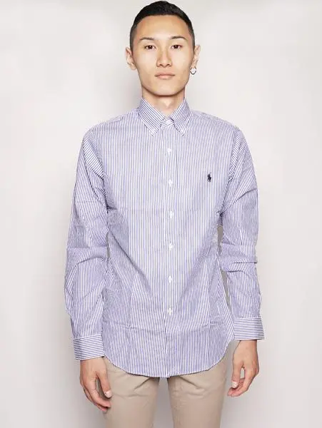 White & Sky Blue Stripe Shirt 1