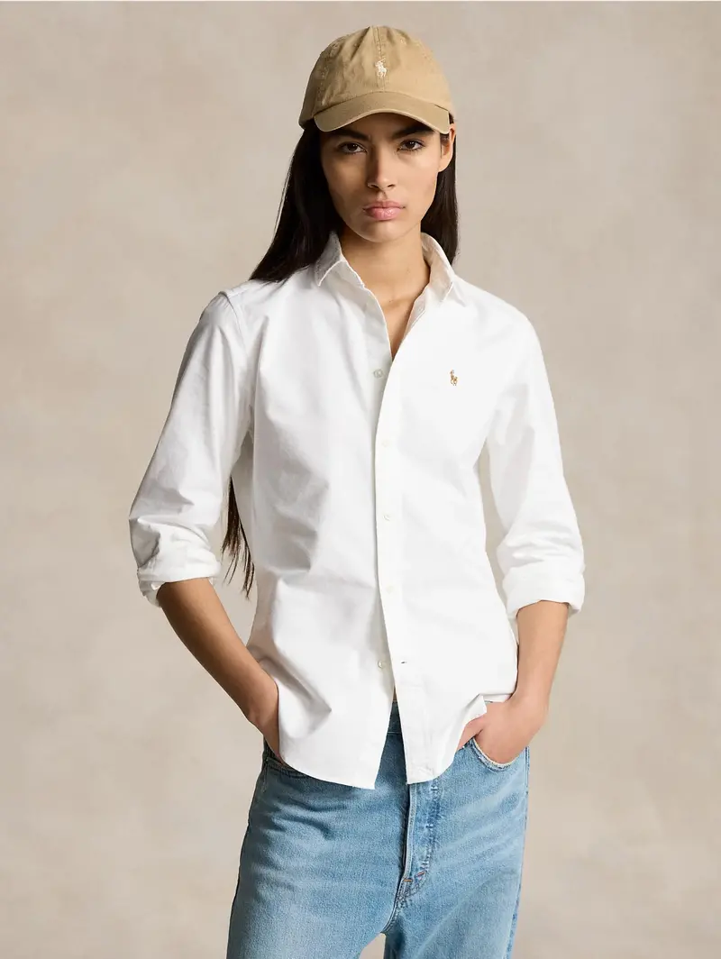 White Slim-Fit Oxford Shirt 1