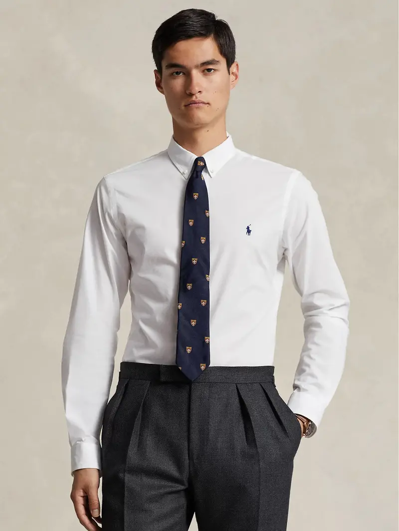 White Stretch Poplin Shirt 1