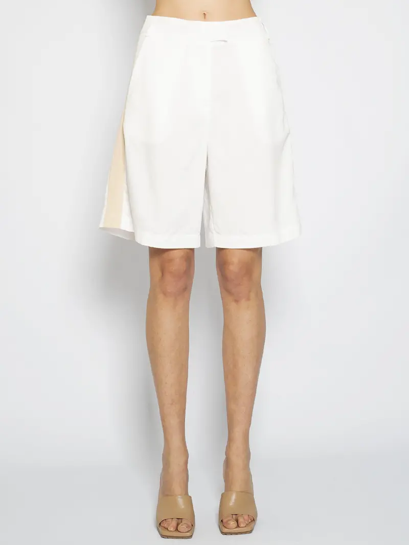 White Stripe Bermuda Shorts 1