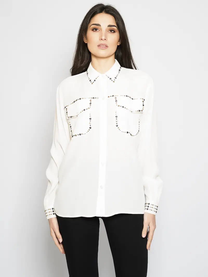 White Studded Shirt 1